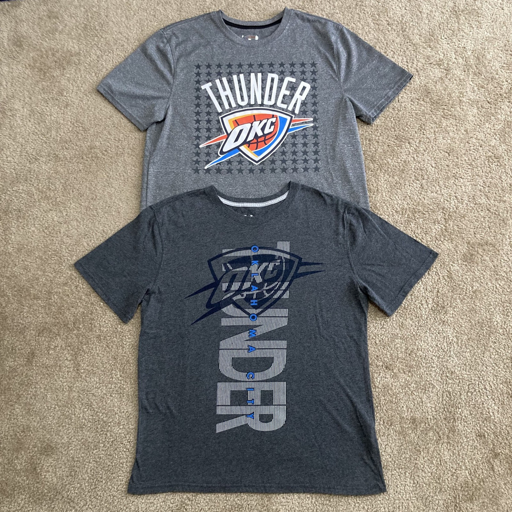OKC Oklahoma City Thunder NBA Size XL T-Shirt *BUNDLE OF 2* Basketball Westbrook